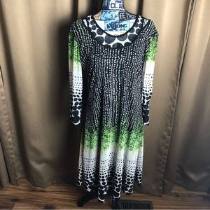 Elena Wang  Mesh Layered Polka Dot Dress